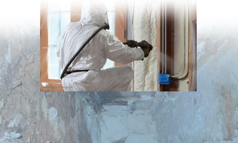 Spray foam article header