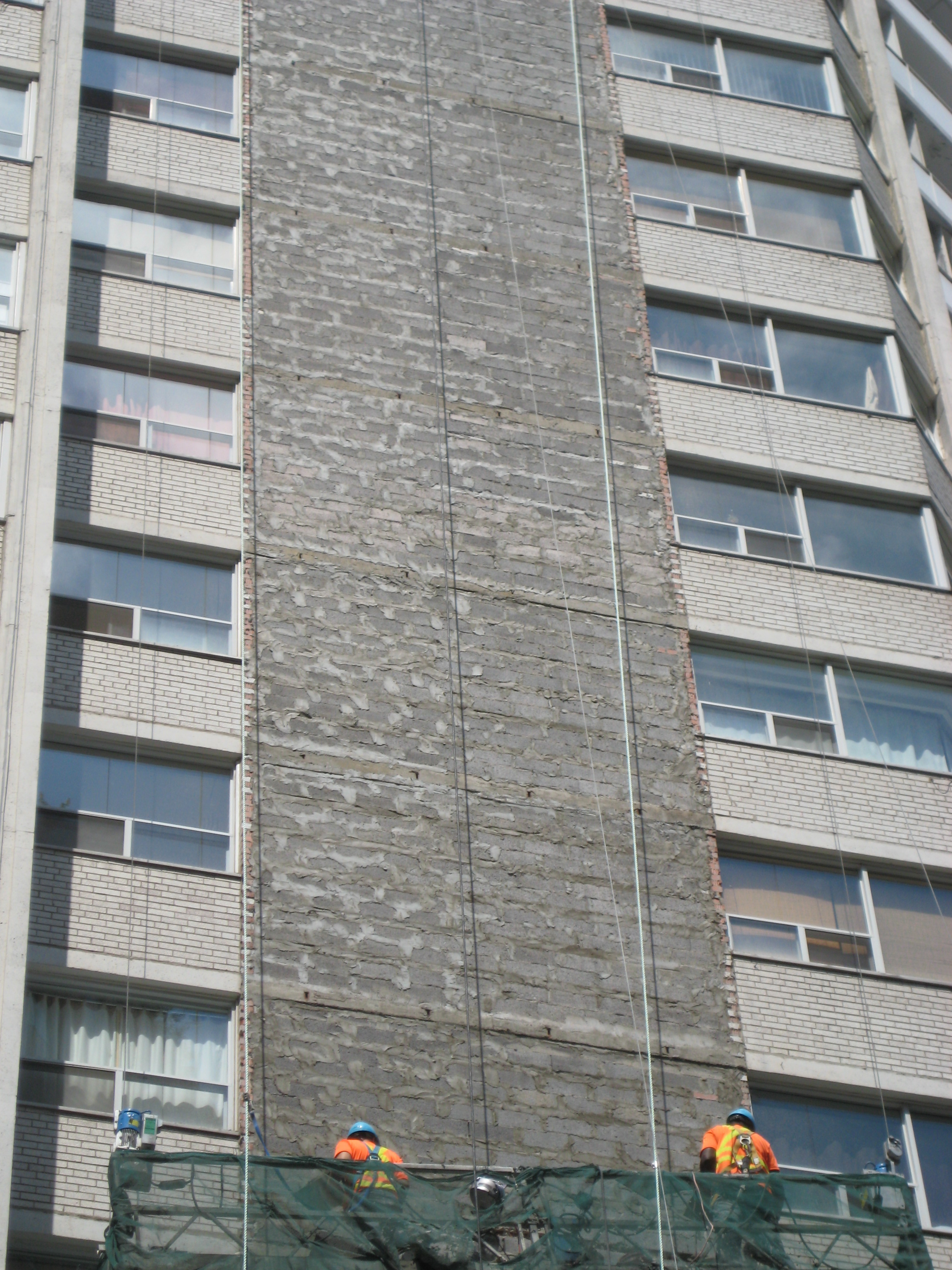 During Exterior Wall Cladding Renovation