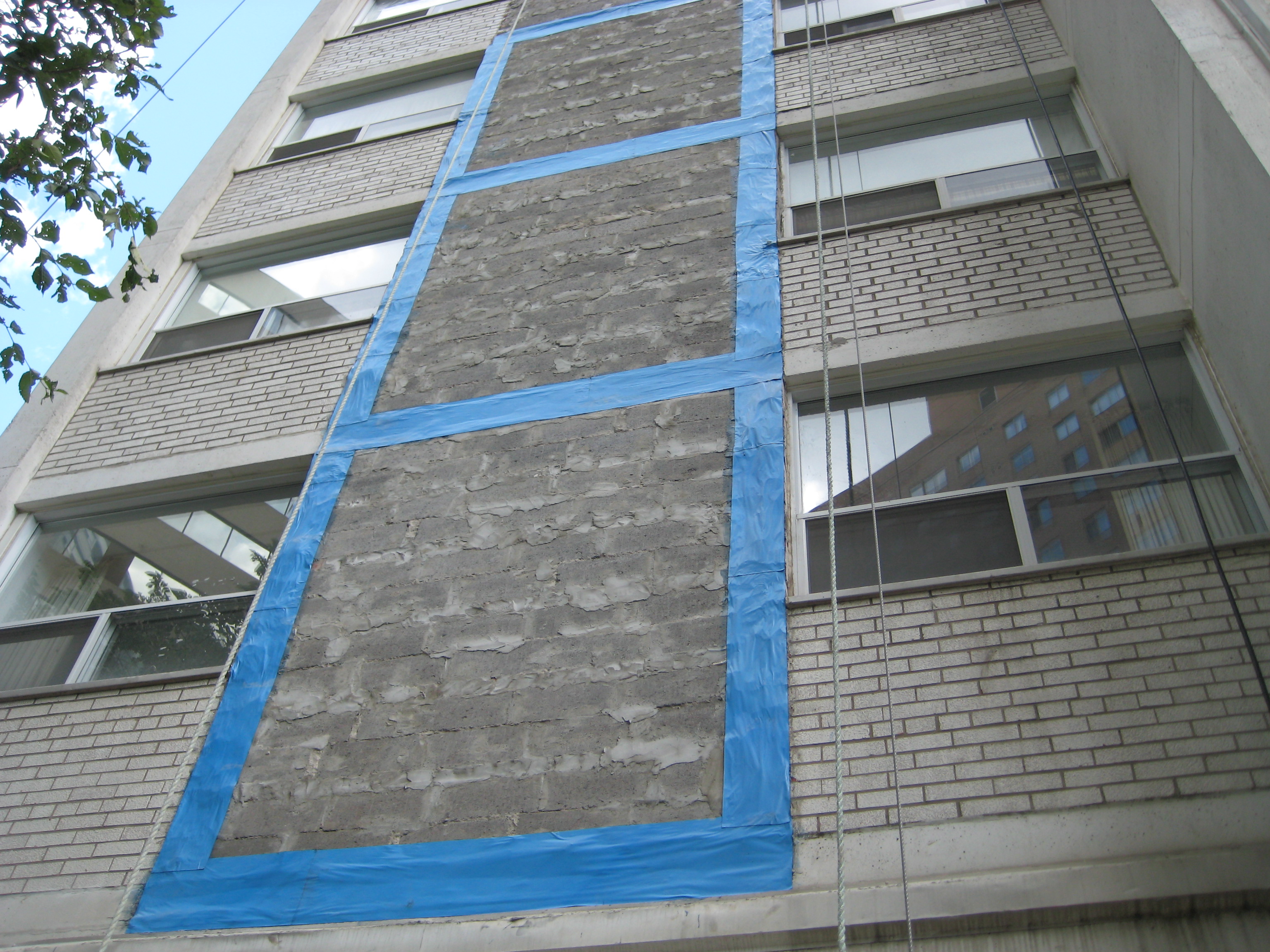 During Exterior Wall Cladding Renovation